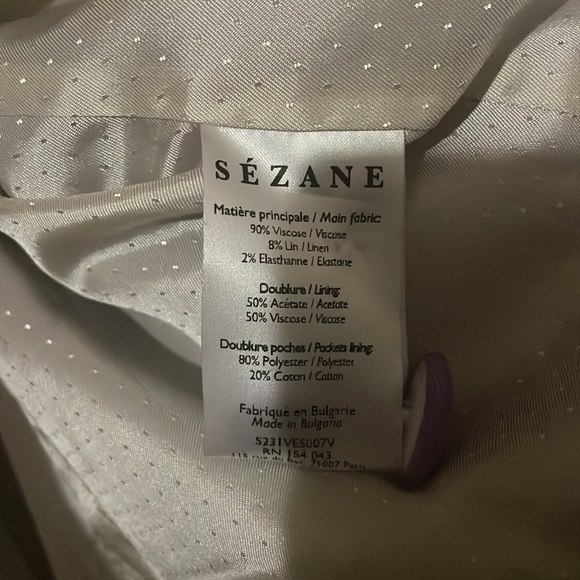 Sézane RARE NWT Christie Jacket in Lavender Size 38/US 6 - Picture 6 of 6